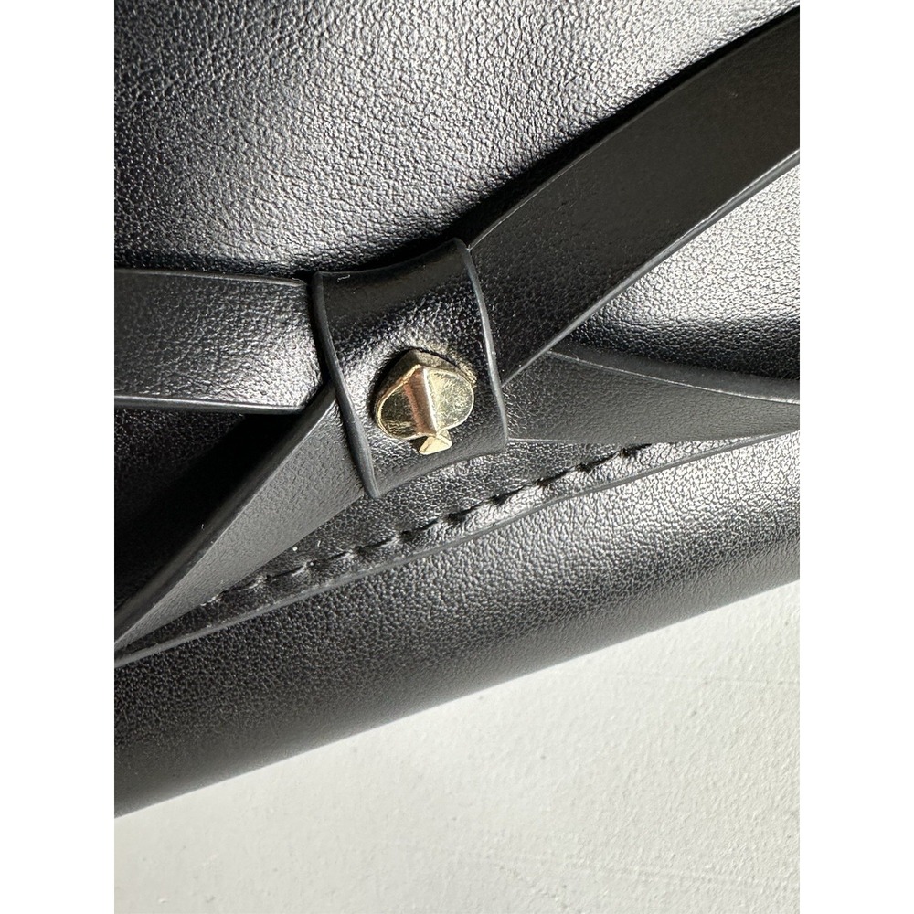 KATE SPADE NEW YORK SMOOTH LEATHER BELT BAG WITH BOW AND LOGO BLACK Sise L/XL - Picture 12 of 14